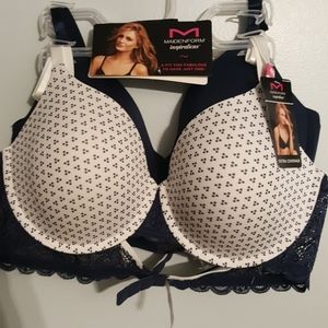 Maidenform 38c set/lot of 2 bras